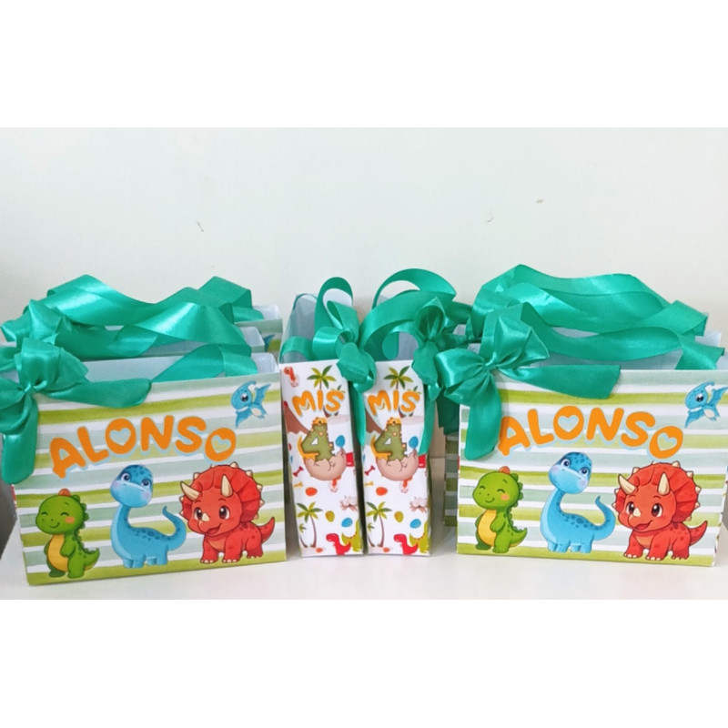 Bolsas Dulceras Dinosaurio 12 Unidades