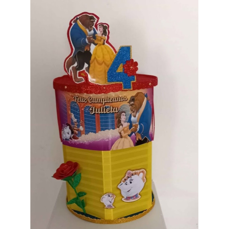 Piñata Tornado La Bella y la Bestia
